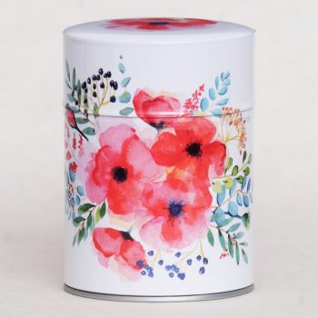 Boîte à thé Bouquet de coquelicots