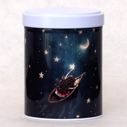 Boîte à thé illustrée empilable Fille aux étoiles
