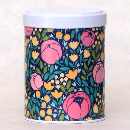 Boîte à thé illustrée empilable Flowery