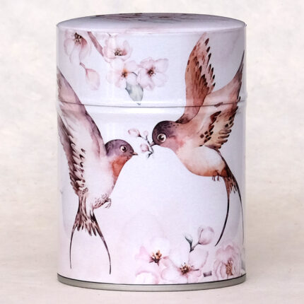Boîte à thé illustrée Sakura & tsubame