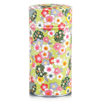 Big washi tea tin Wakaba