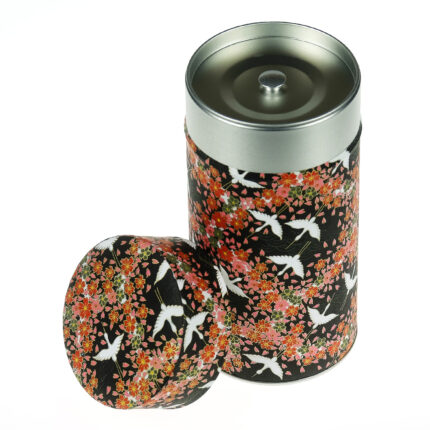 Big washi tea tin Toyotomi