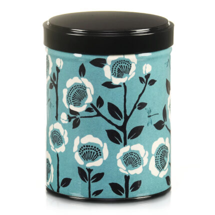 Stackable illustrated tea tin Toshima