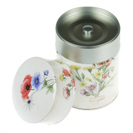 Illustrated tea tin Wildflowers