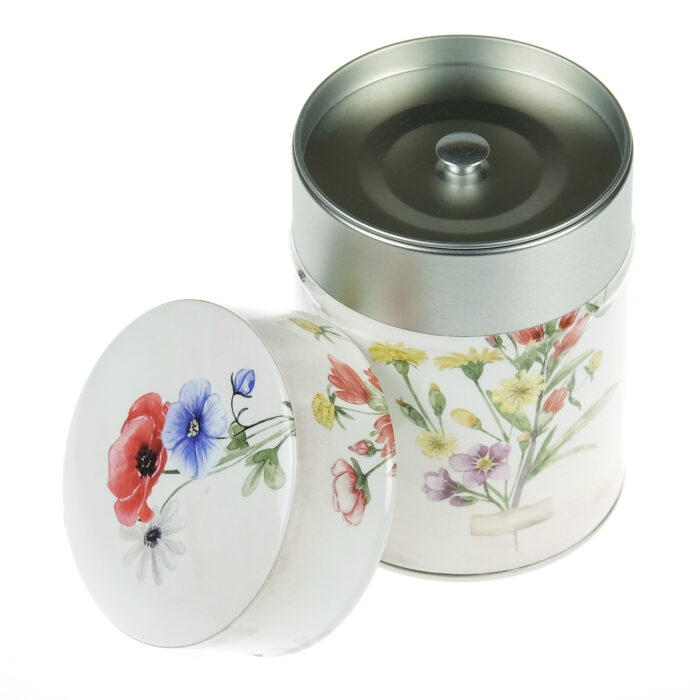 Illustrated tea tin Fleurs des champs