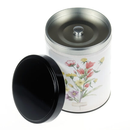 Stackable illustrated tea tin Fleurs des champs