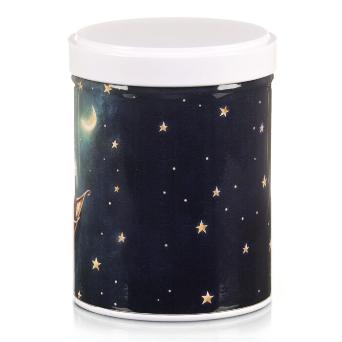 Illustrated and stackable tea tin Fille aux étoiles