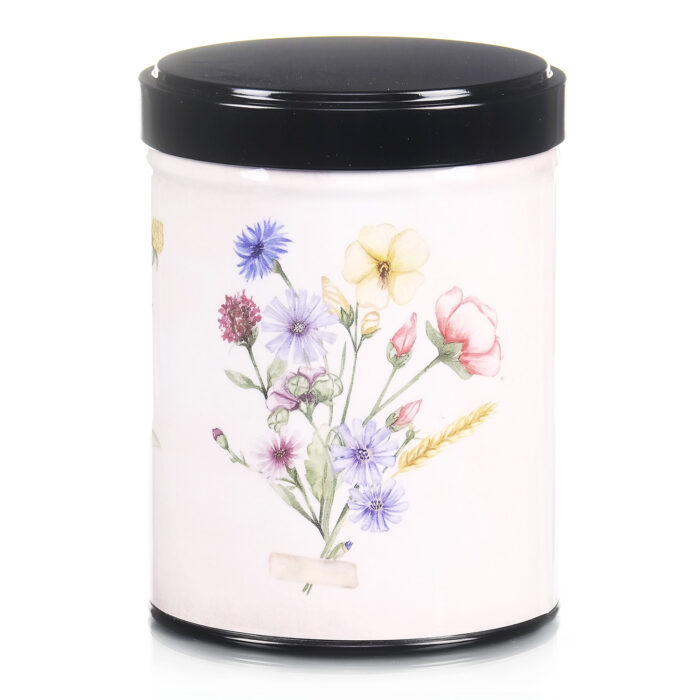 Illustrated and stackable tea tin Fleurs des champs