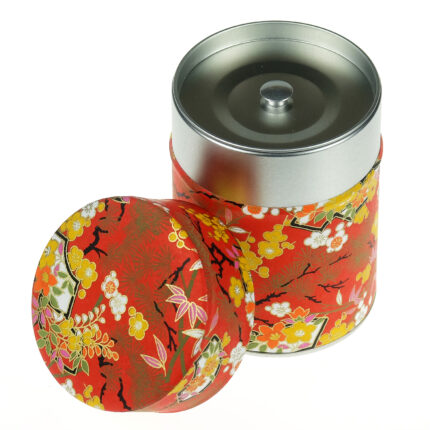 Washi tea tin Shirako
