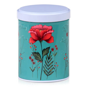 Boîte à thé empilable illustrées Fleur rouge
