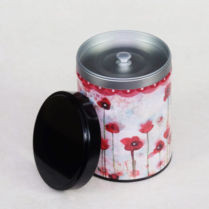 Boîte à thé empilable illustrée Poppies