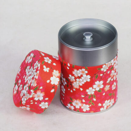 Boîte à thé artisanale washi Akai