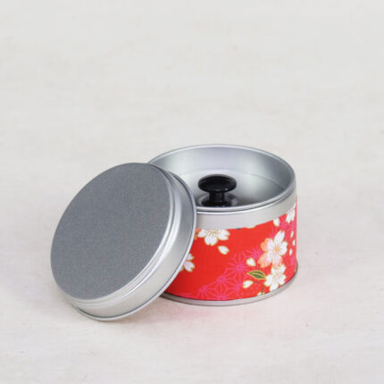 Petite boîte à thé artisanale washi Akai