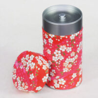 Grande boîte à thé artisanale washi Akai