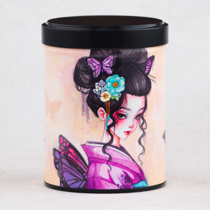 Boîte à thé illustrée empilable Mme Butterfly / Sybile art