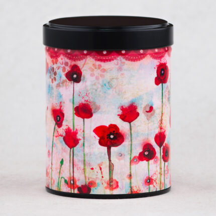 Boîte à thé illustrée empilable Poppies / Minasmoke