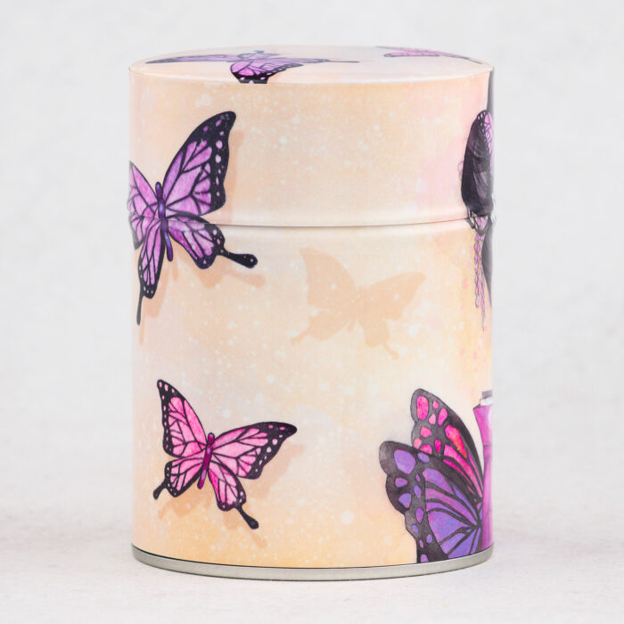Boîte à thé illustrée Mme Butterfly / Sybile art