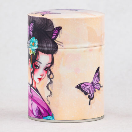 Boîte à thé illustrée Mme Butterfly / Sybile art