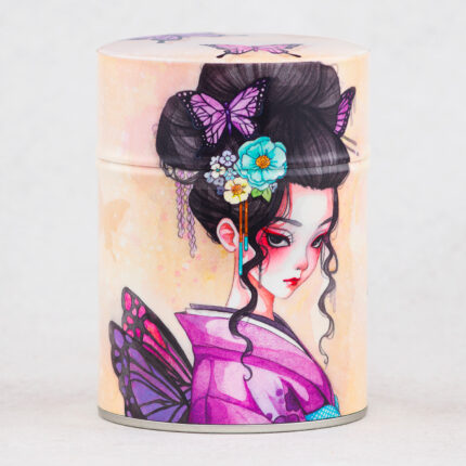 Boîte à thé illustrée Mme Butterfly / Sybile art