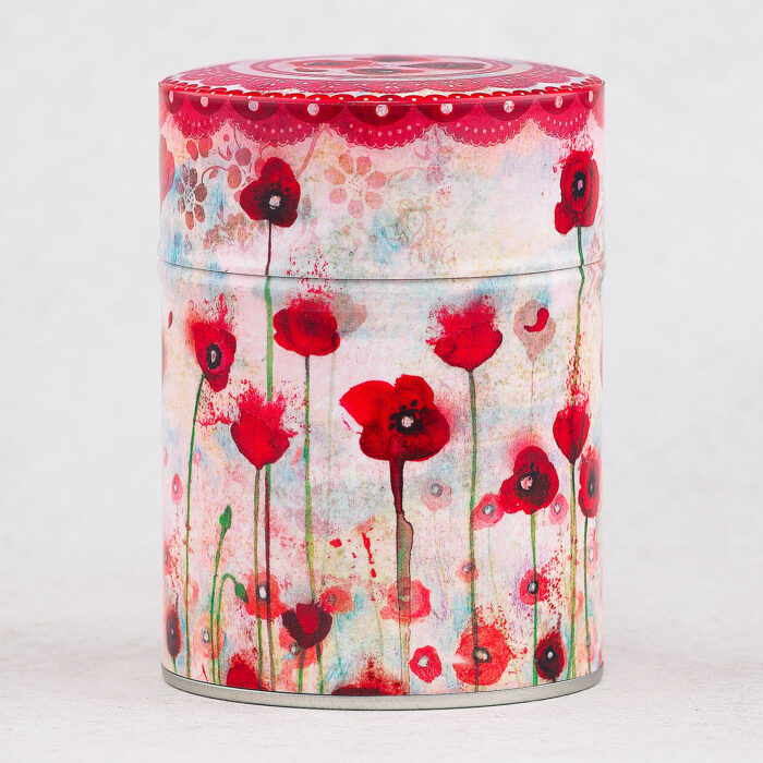 Boîte à thé illustrée Poppies / Minasmoke