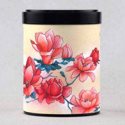 Magnolias - Boîte à thé empilable illustrée