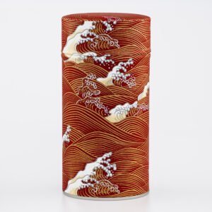 Grande boîte à thé washi chiyogami artisanale française - Gobo