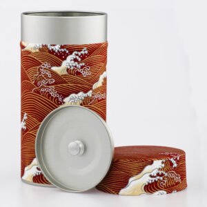 Grande boîte à thé washi chiyogami artisanale française - Gobo