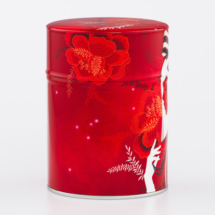 Boîte à thé traditionnelle illustrée artisanale française - Hina par Misstigri