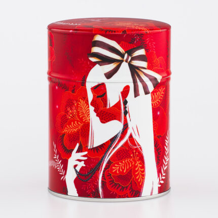 Boîte à thé traditionnelle illustrée artisanale française - Hina par Misstigri