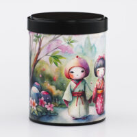 Boîte à thé empilable illustrée artisanale française - Aijin