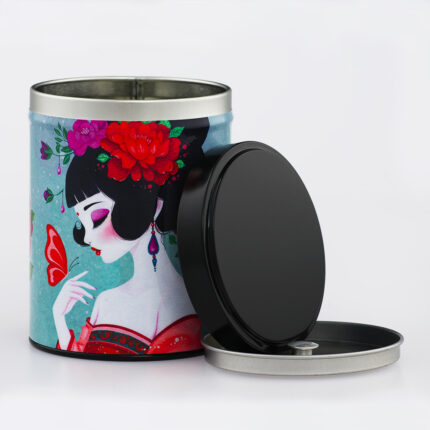 Boîte à thé empilable illustrée artisanale française - Ayaka par Sybile Art