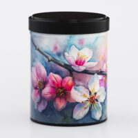 Boîte à thé empilable illustrée artisanale française - Cherry Blossom