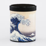 Caja de té apilable ilustrada, hecha a mano en Francia - Hokusai