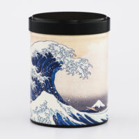 Scatola da tè impilabile illustrata realizzata a mano in Francia - Hokusai