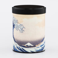 Scatola da tè impilabile illustrata realizzata a mano in Francia - Hokusai