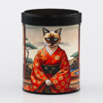 French handcrafted illustrated stackable tea box - Mao Mao