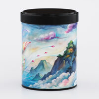 Boîte à thé empilable illustrée artisanale française - Koinobori