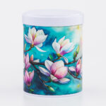 French handcrafted illustrated stackable tea box - Mokuren