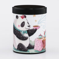 French handcrafted illustrated stackable tea box - Panda Cha