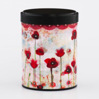 French Handmade Illustrated Stackable Tea Box - Poppies by Minasmoke