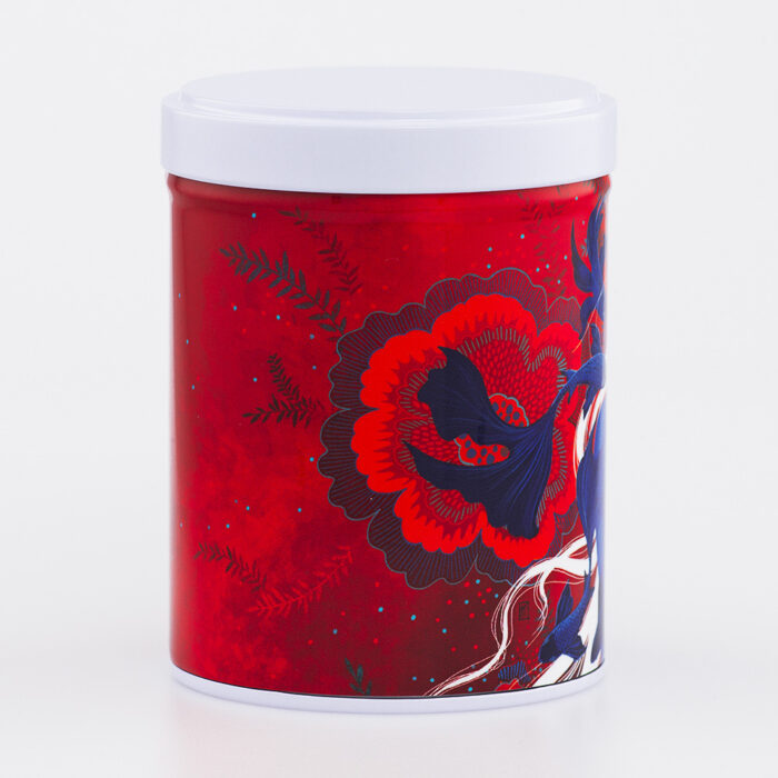 French handcrafted illustrated stackable tea box - Power Fish by Misstigri