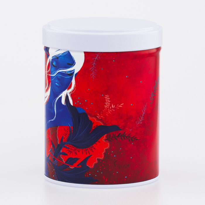 French handcrafted illustrated stackable tea box - Power Fish by Misstigri