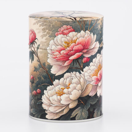 Boîte à thé traditionnelle illustrée artisanale française - Botan