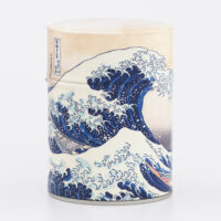 Boîte à thé traditionnelle illustrée artisanale française - Hokusai
