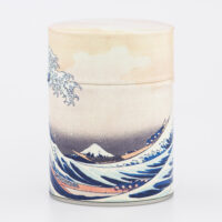 Boîte à thé traditionnelle illustrée artisanale française - Hokusai