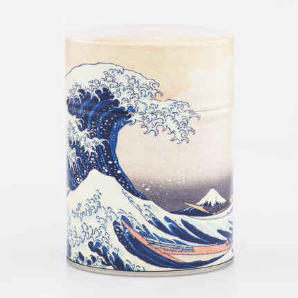 Boîte à thé traditionnelle illustrée artisanale française - Hokusai