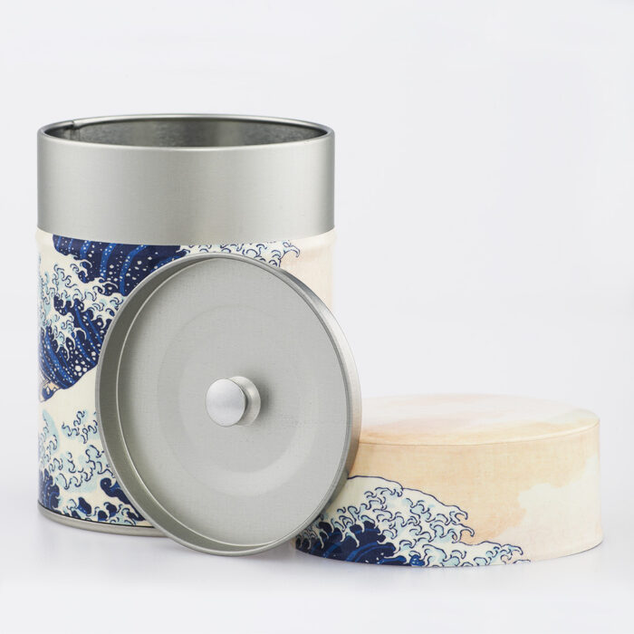 Boîte à thé traditionnelle illustrée artisanale française - Hokusai