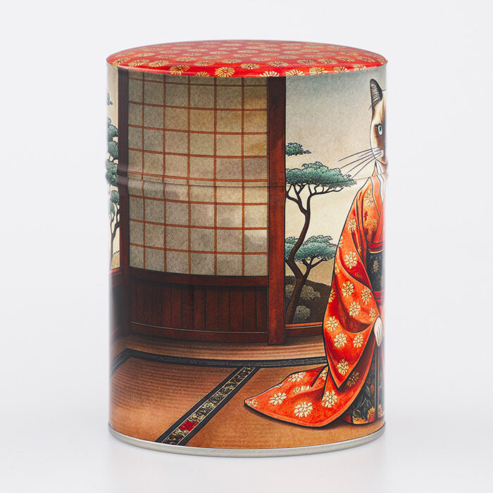 Boîte à thé traditionnelle illustrée artisanale française - Mao Mao