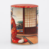 Boîte à thé traditionnelle illustrée artisanale française - Mao Mao