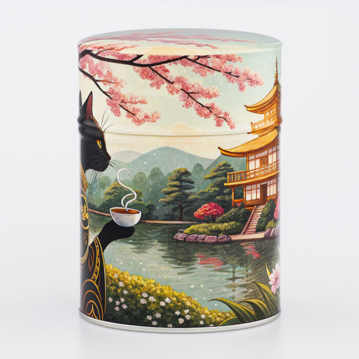 Boîte à thé traditionnelle illustrée artisanale française - Mugi